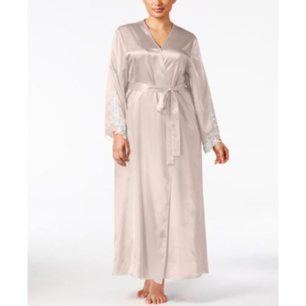 Women's Flora by Flora Nikrooz Stella Long Satin Robe L/XL